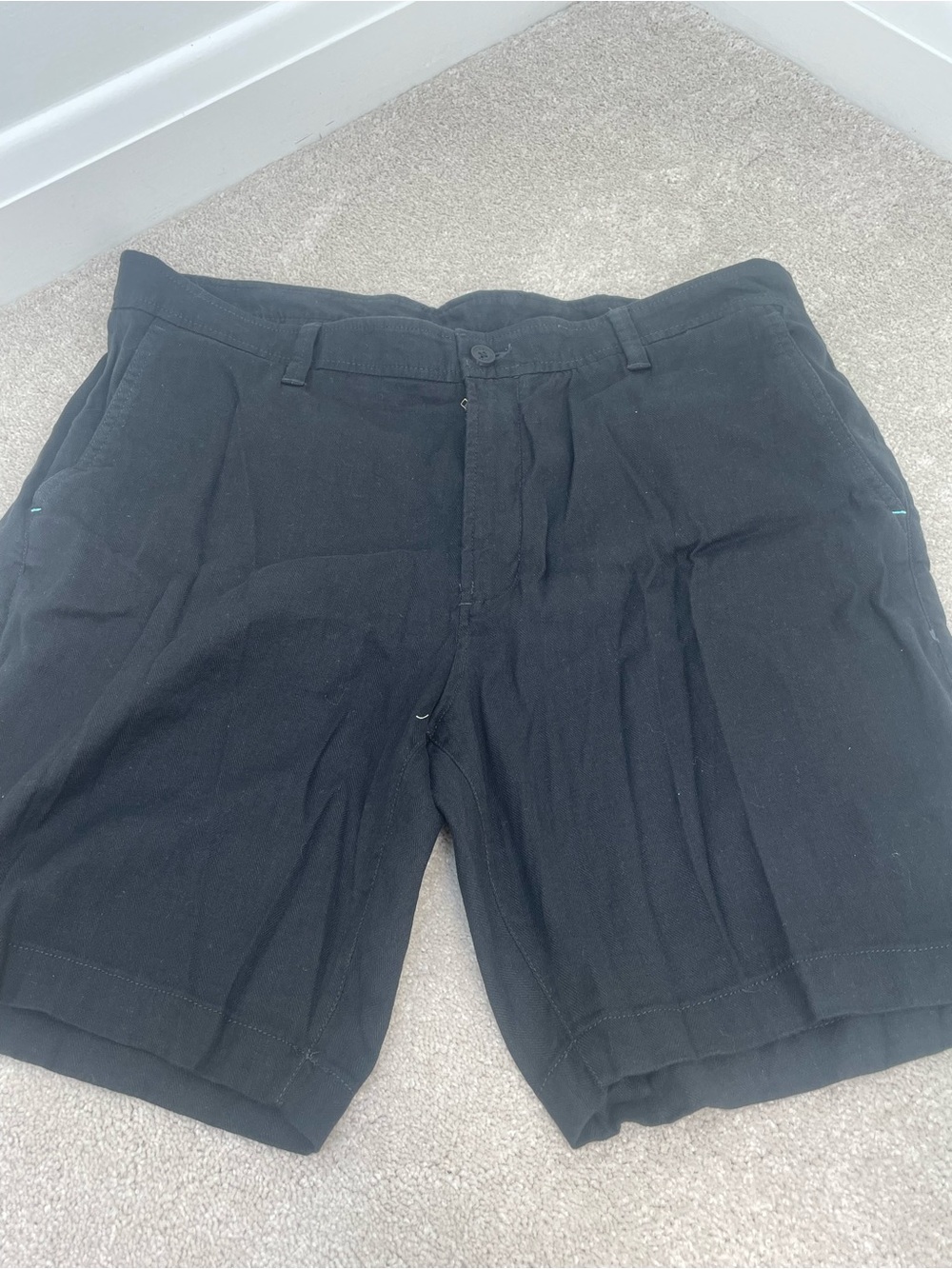 Tommy Bahama Black Flat-Front Casual Shorts